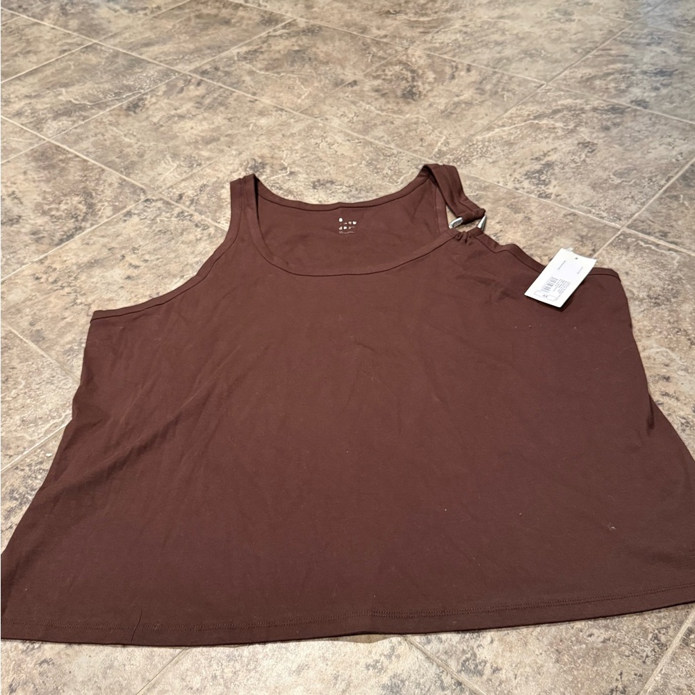 🍩a new day Chocolate Brown Tank Top